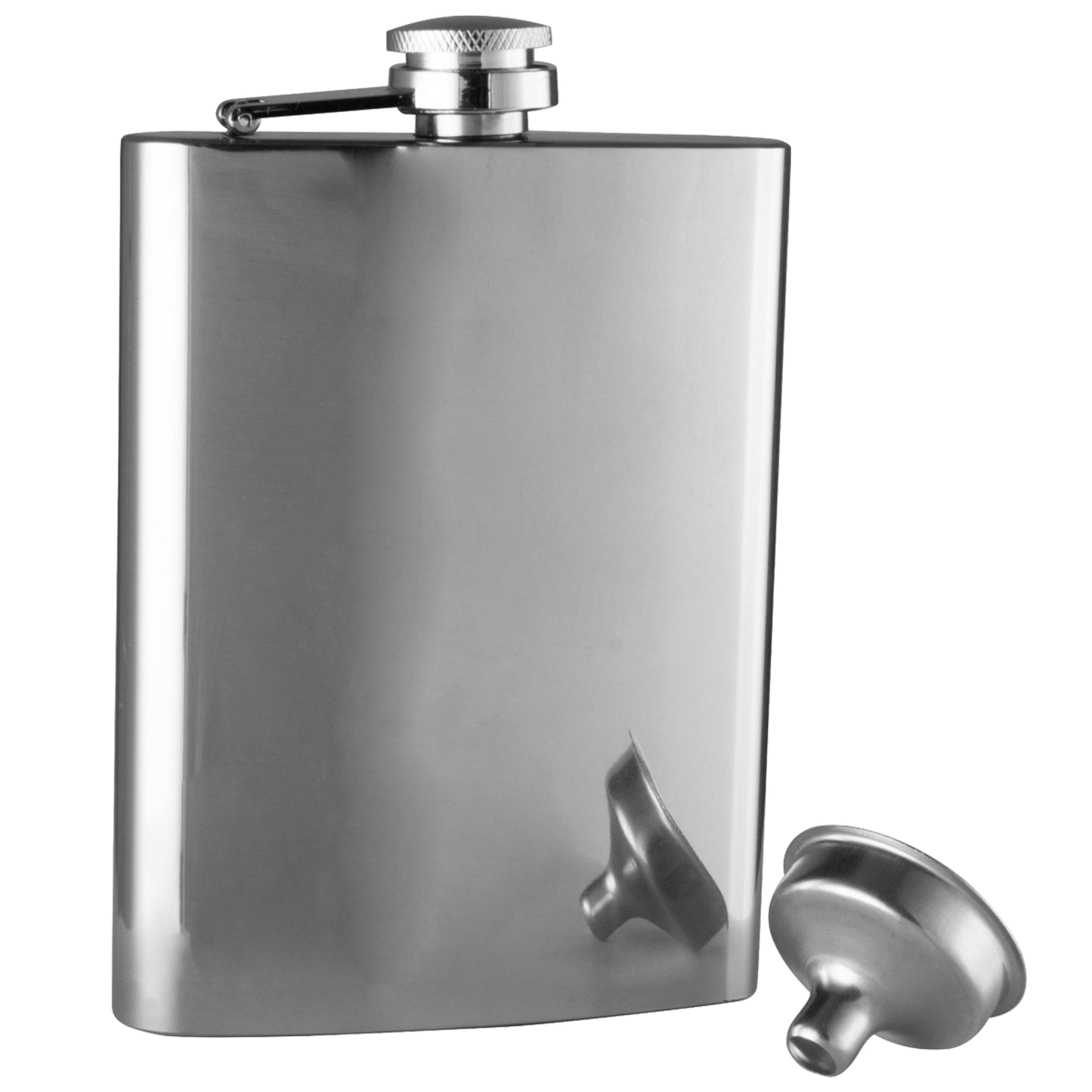 Hip Flask & Funnel Polished